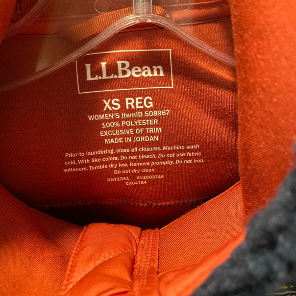 LL Bean Jacket Womens Extra Small XS Mountain Pile Sherpa Fleece Coat Hooded - Picture 3 of 8